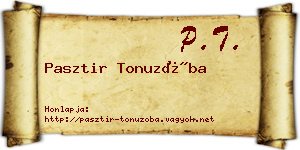 Pasztir Tonuzóba névjegykártya